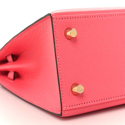Hermes Chevre Mysore Horseshoe Kelly Sellier 25 Rose Lipstick Gris Perle 9 of 11