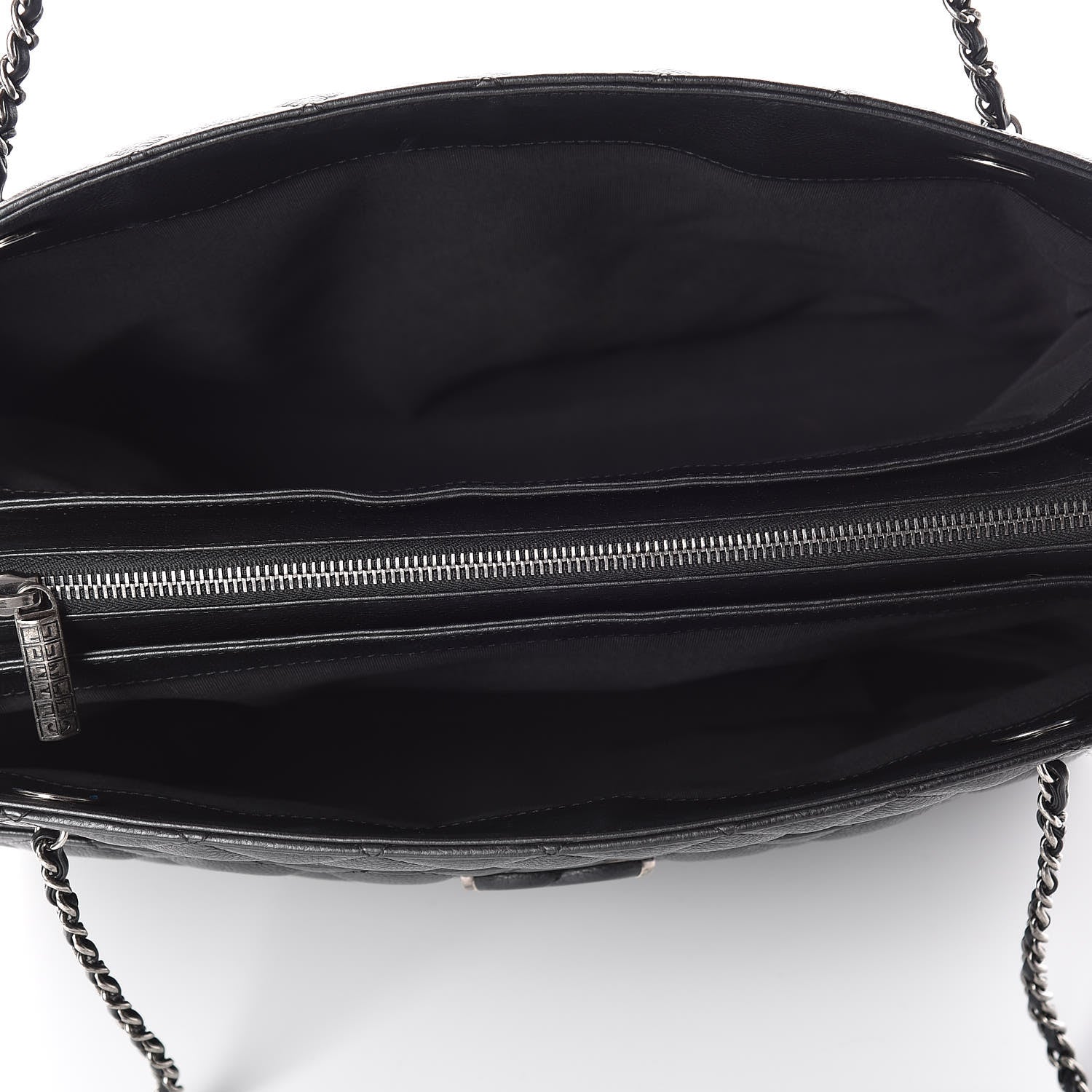 Chanel Calfskin Quilted Frame In Chain Tote Black 5 of 10