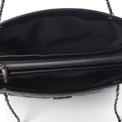 Chanel Calfskin Quilted Frame In Chain Tote Black 5 of 10