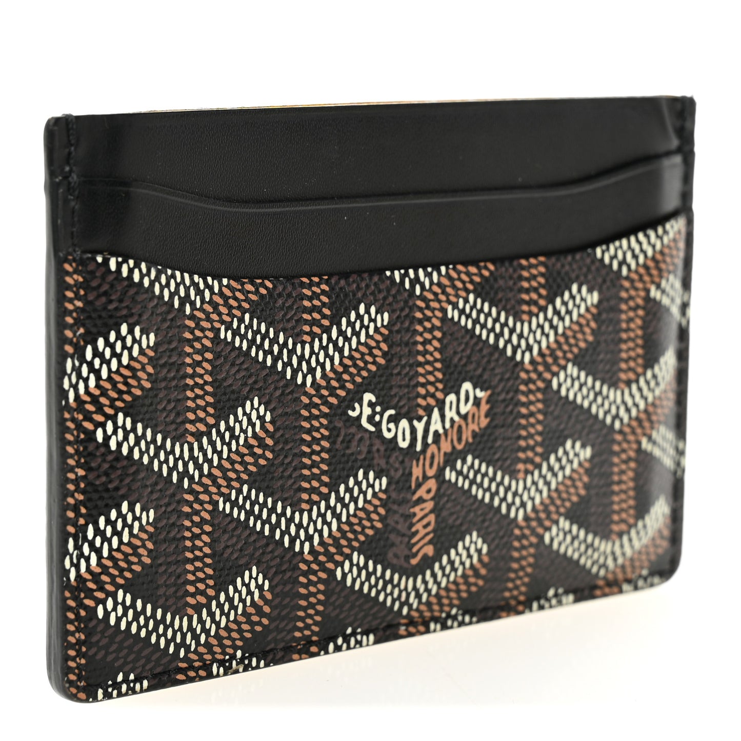 Goyardine Saint Sulpice Card Holder Black
