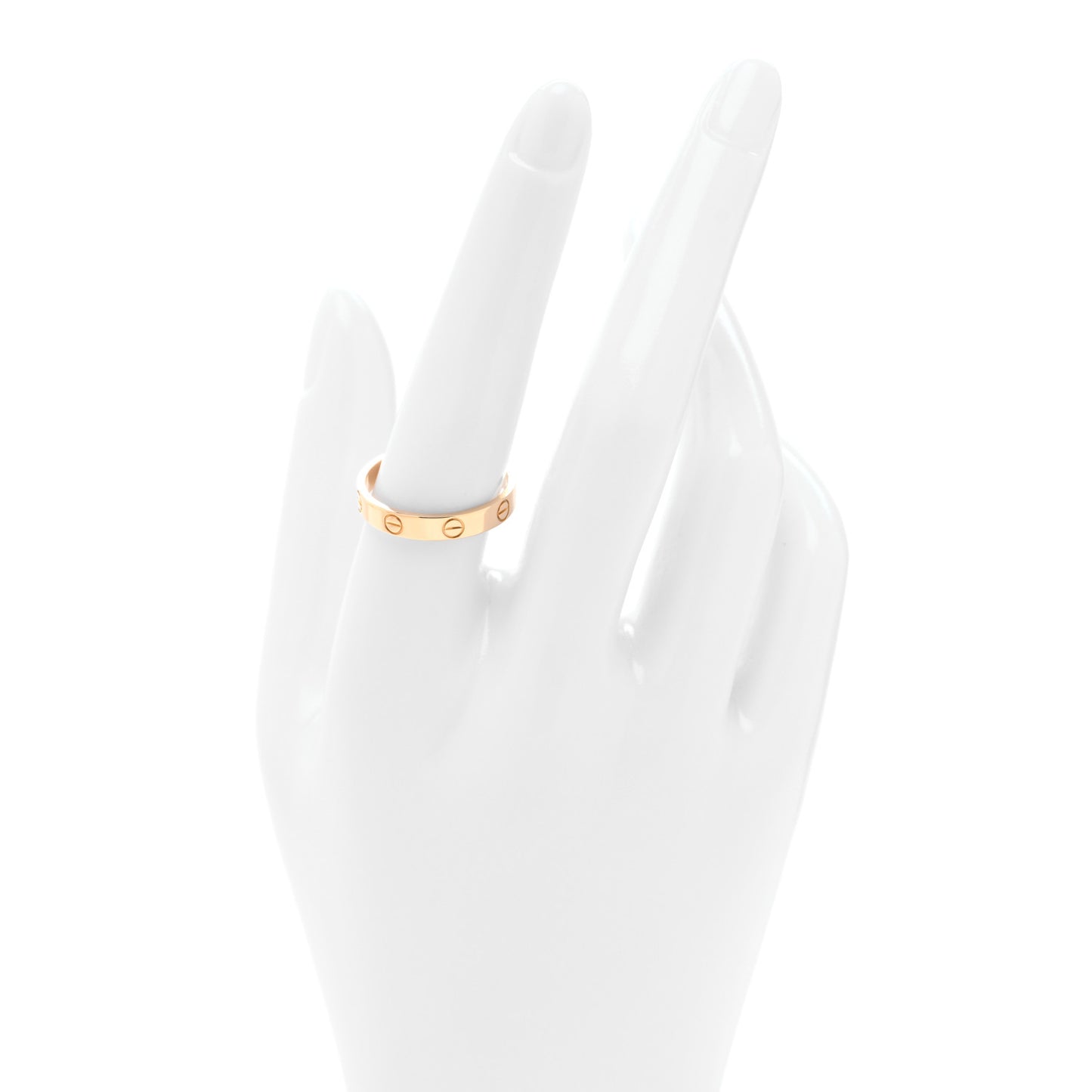 18K Yellow Gold 3.5mm LOVE Wedding Band Ring 58 8.5
