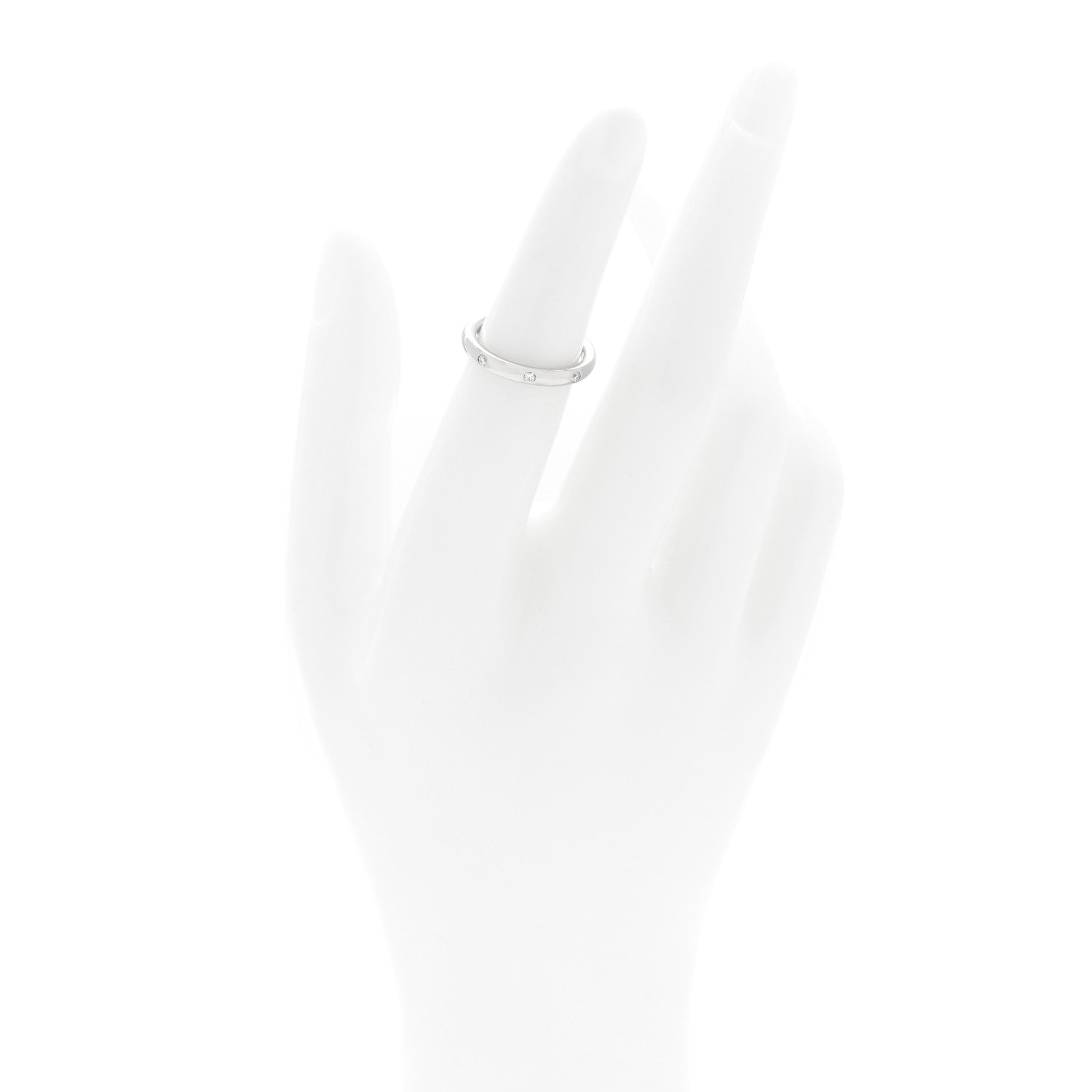 Van Cleef & Arpels Platinum Diamond Tendrement Etoiles Wedding Band Ring 48 4.5 2 of 4