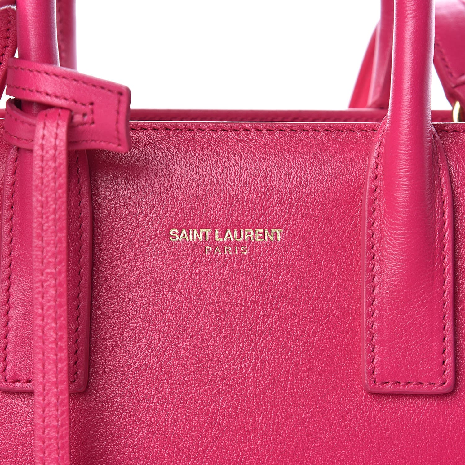 Saint Laurent Calfskin Nano Sac De Jour Bubblegum 7 of 10