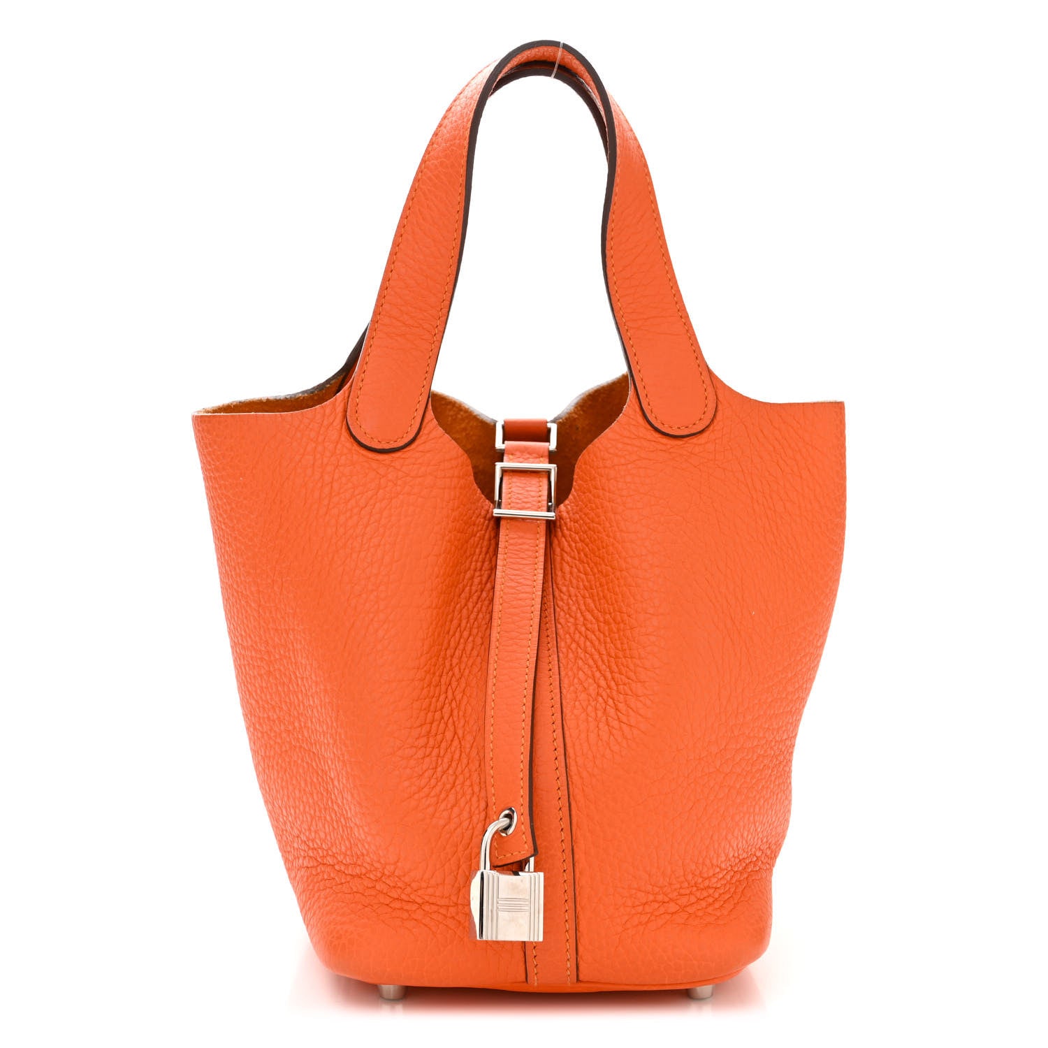 Hermes Taurillon Clemence Picotin Lock 18 PM Orange 1 of 10