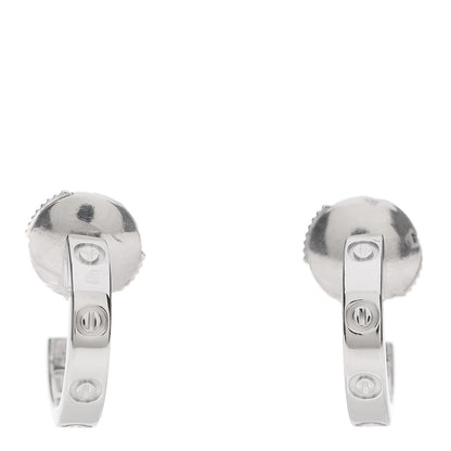 Cartier 18K White Gold Small LOVE Hoop Earrings 1 of 5