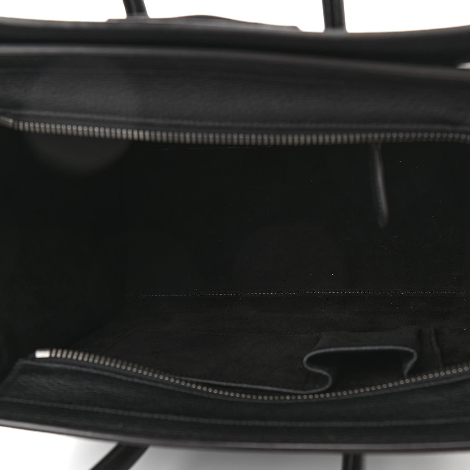 Celine Drummed Calfskin Micro Luggage Black 5 of 9
