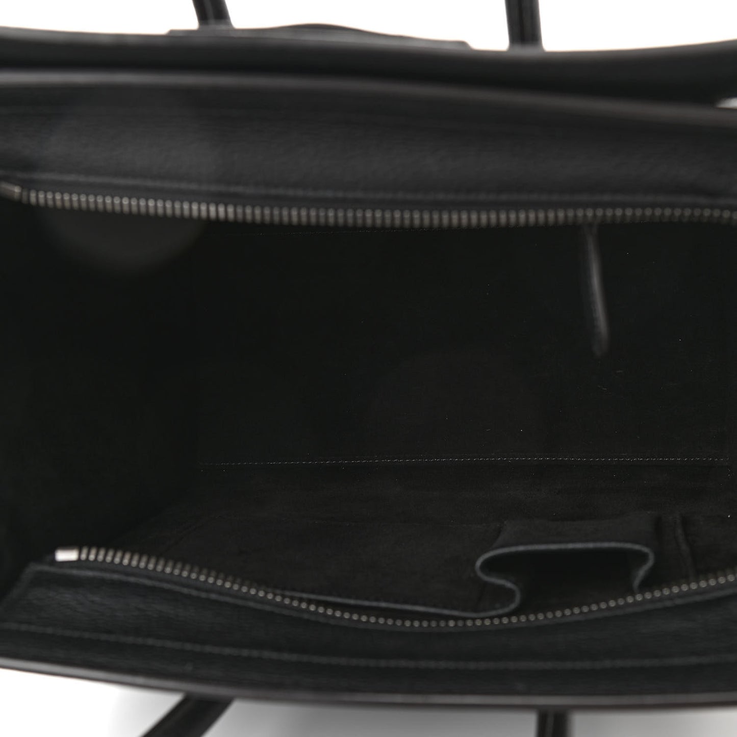 Drummed Calfskin Micro Luggage Black