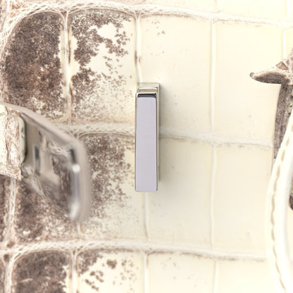 Hermes Matte Niloticus Crocodile Himalaya Birkin 25 Blanc 24 of 31