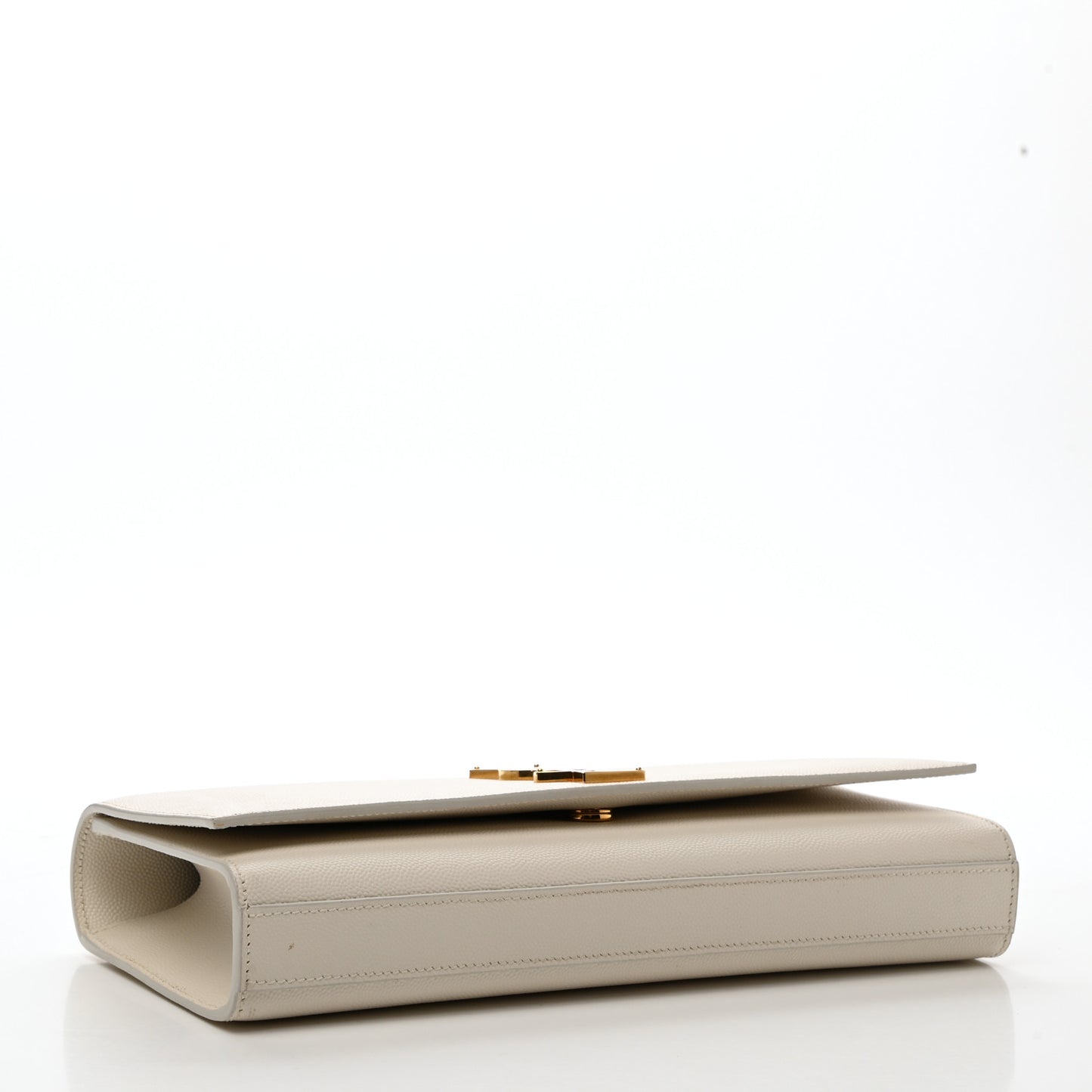 Grain De Poudre Classic Monogram Cassandre Clutch Dove White