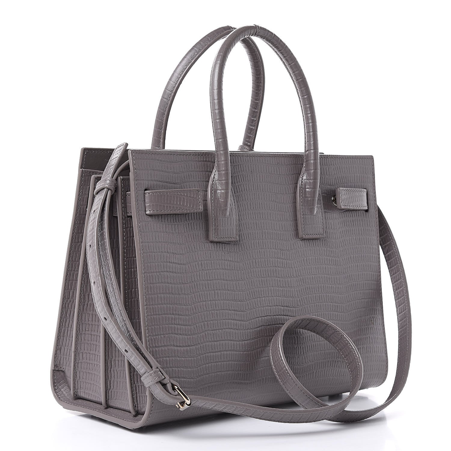 Saint Laurent Lizard Calfskin Embossed Baby Sac De Jour Fog 3 of 10