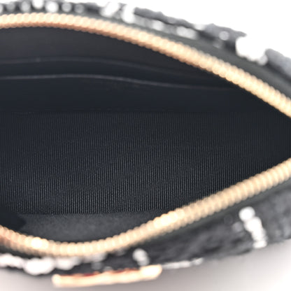 Chanel Tweed Quilted Mini Clutch With Chain Black White 5 of 12