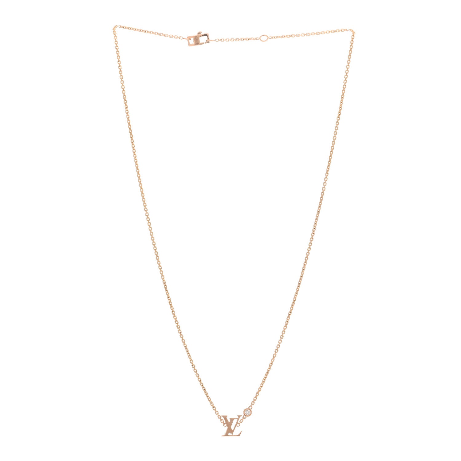Louis Vuitton 18K Pink Gold Diamond Idylle Blossom LV Pendant Necklace 3 of 4