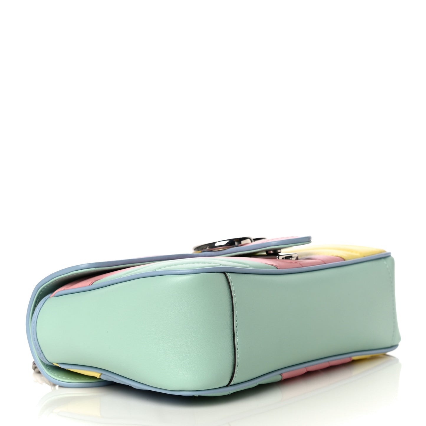 Calfskin Matelasse Diagonal Small GG Marmont Shoulder Bag Multicolor Pastel