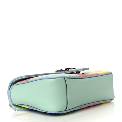 Gucci Calfskin Matelasse Diagonal Small GG Marmont Shoulder Bag Multicolor Pastel 4 of 11