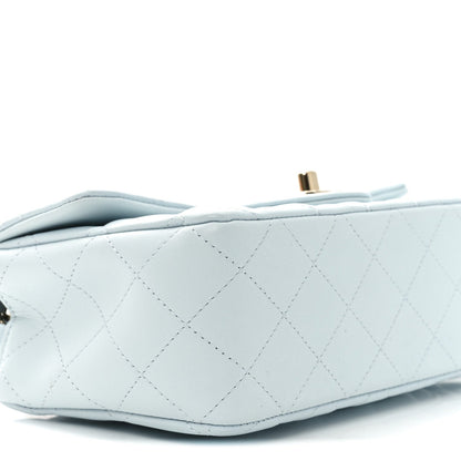 Chanel Lambskin Quilted Mini Rectangular Flap Light Blue 9 of 11