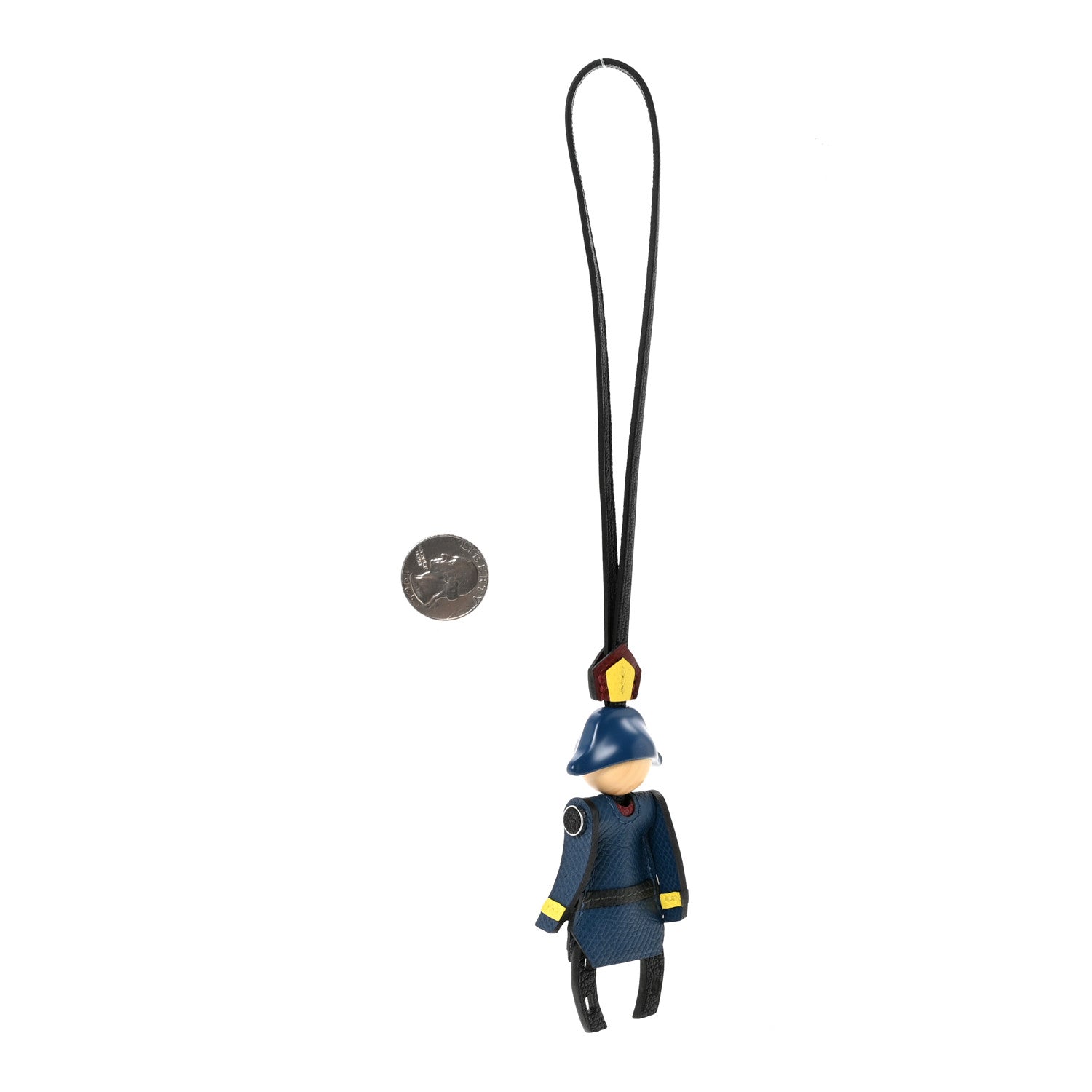 Hermes Epsom Chevre Mysore Artificer Bag Charm Black Deep Blue Rouge H Vert Fonce Citron 2 of 4