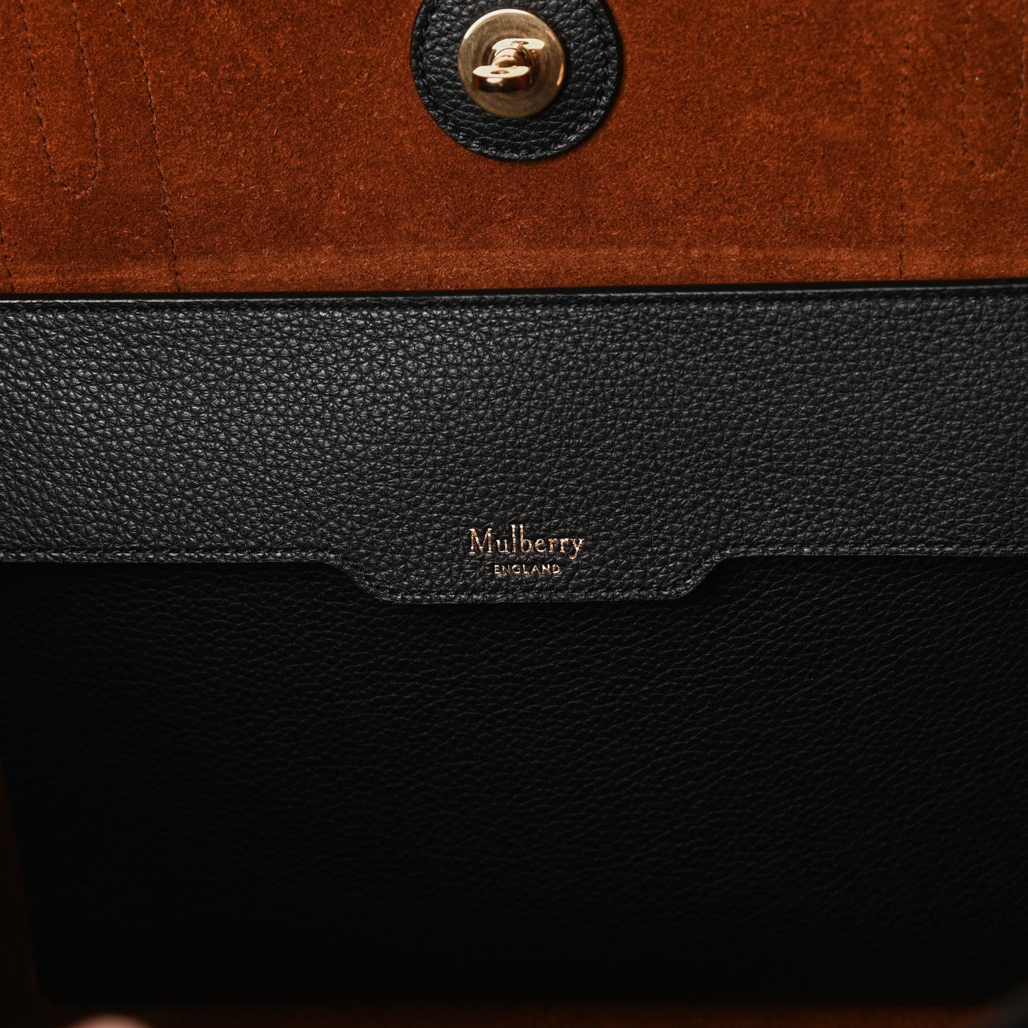 Mulberry Small Classic Grain Bayswater Tote Black 5 of 15