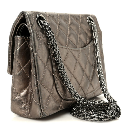 Chanel Aged Calfskin Quilted 2.55 Reissue Mini Flap Dark Silver 3 of 10