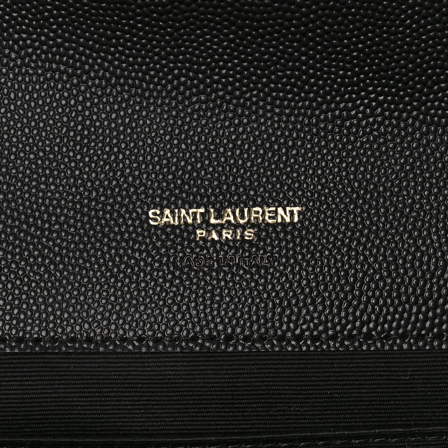 Grain De Poudre Matelasse Chevron Monogram Envelope Clutch Black