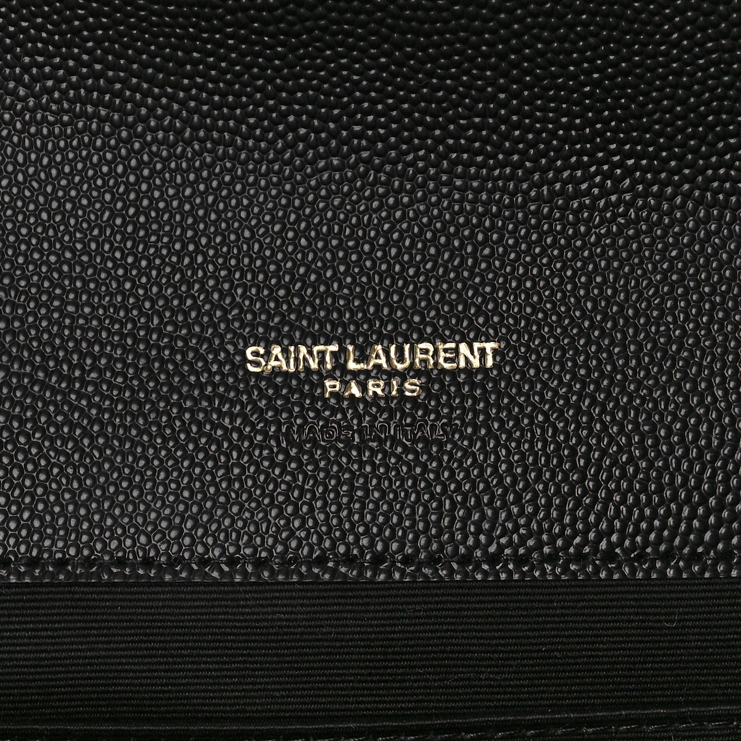Saint Laurent Grain De Poudre Matelasse Chevron Monogram Envelope Clutch Black 6 of 9