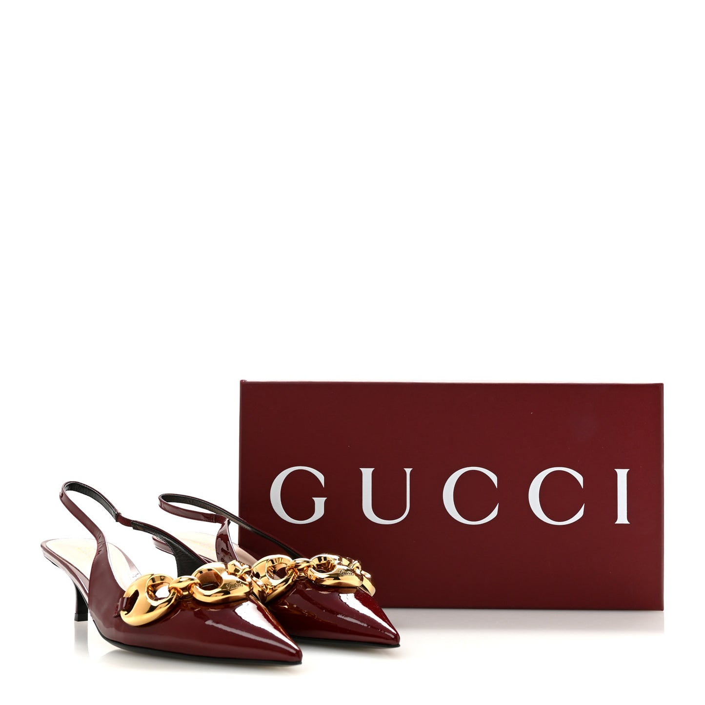Vernice Crystal Nappa Charlotte Marina Slingback Pumps 39.5 Ancora