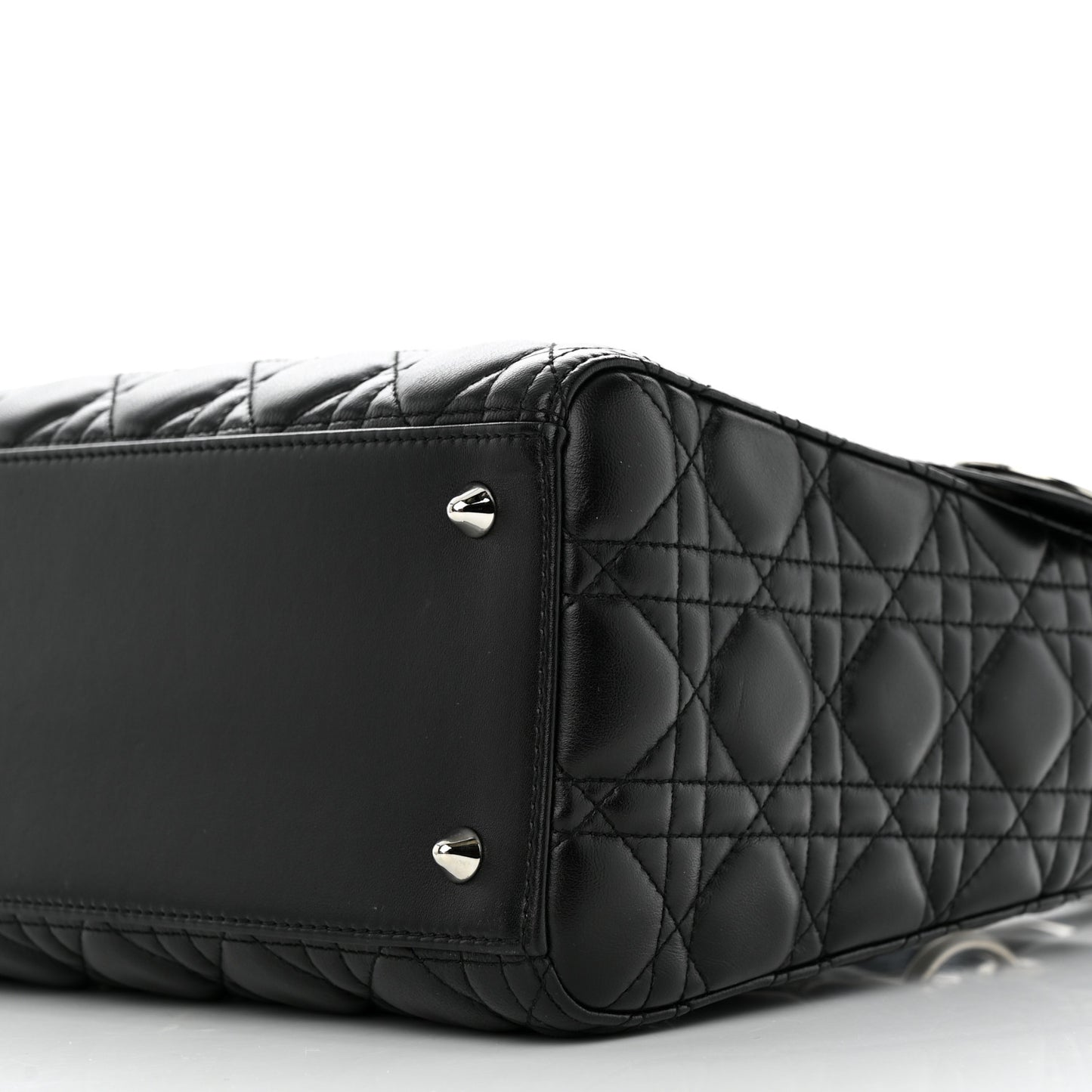 Lambskin Cannage Medium Lady Dior Black