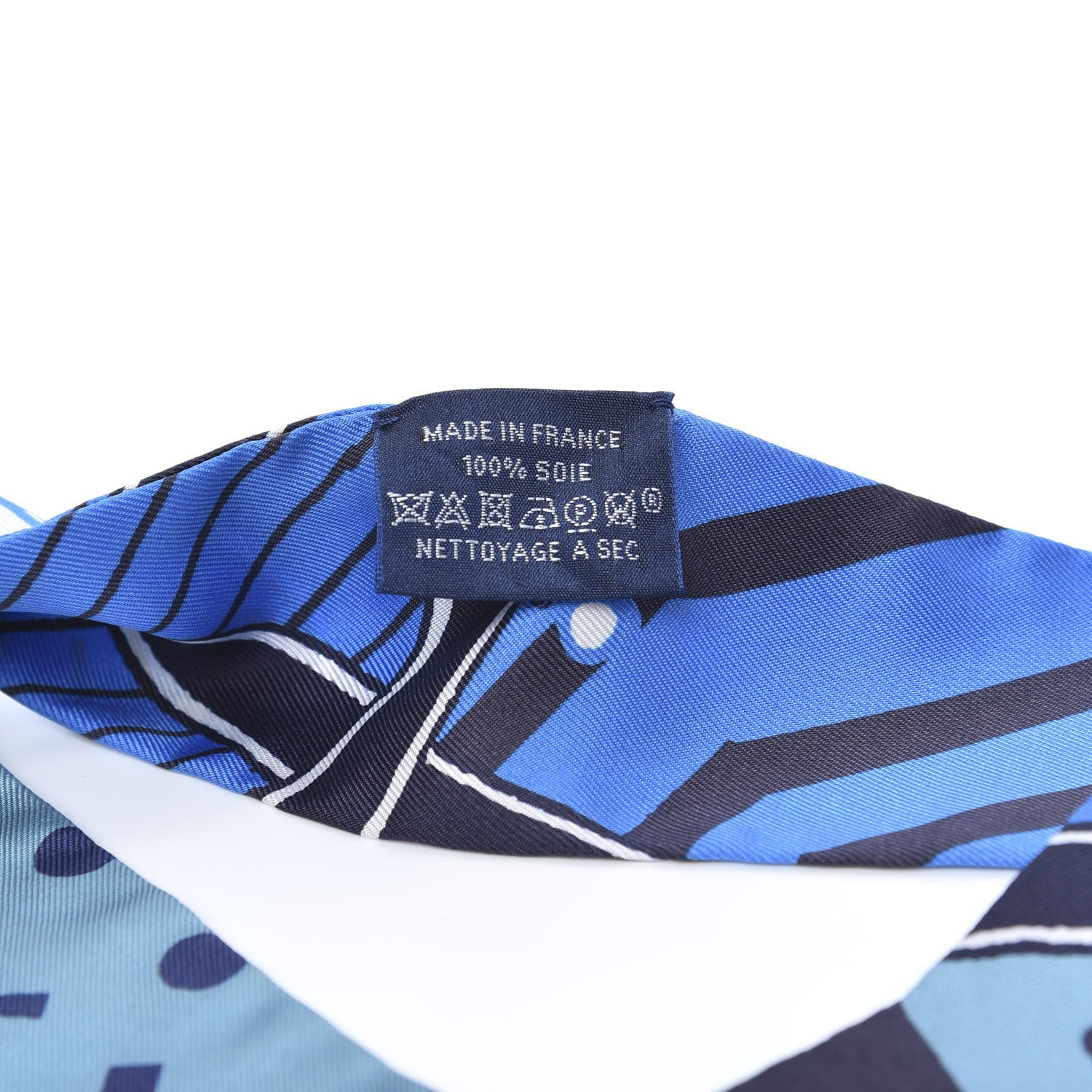 Hermes Silk Jeu de Soie Uniforme Twilly Cobalt Celadon Marine 3 of 4
