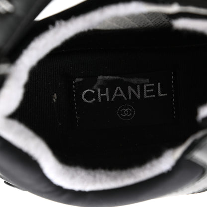 Chanel Calfskin Mesh Lycra Sneakers 39 Black 7 of 11