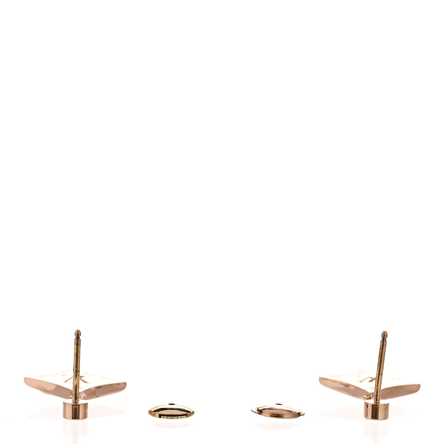 Louis Vuitton 18K Pink Gold Diamond Pink Mother of Pearl Color Blossom BB Star Earrings 3 of 5