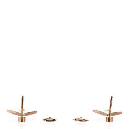 Louis Vuitton 18K Pink Gold Diamond Pink Mother of Pearl Color Blossom BB Star Earrings 3 of 5
