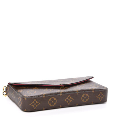 Louis Vuitton Monogram Pochette Felicie Chain Wallet Fuchsia 4 of 8