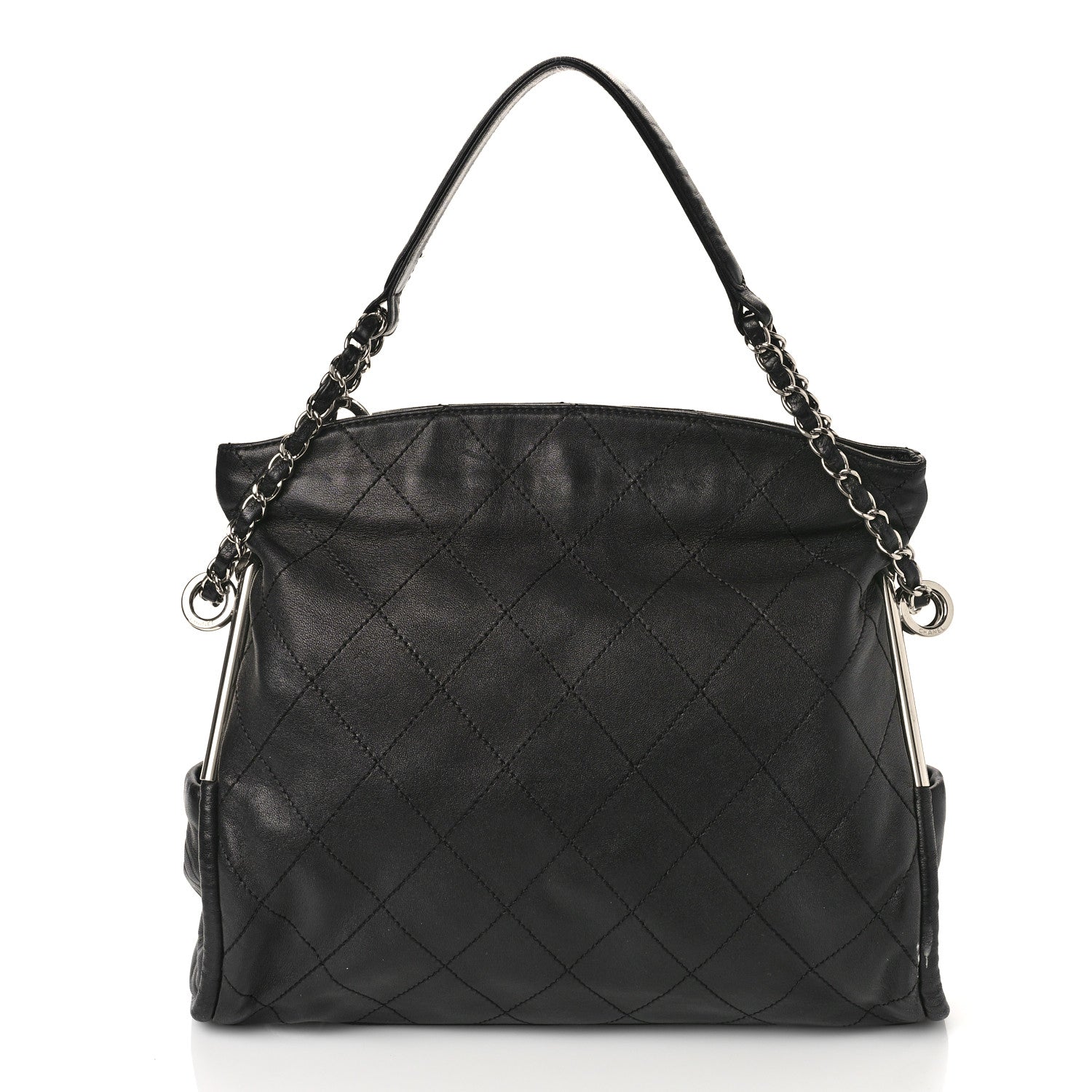 Chanel Lambskin Stitched Medium Ultimate Soft Tote Black 1 of 12