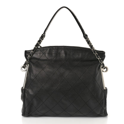 Chanel Lambskin Stitched Medium Ultimate Soft Tote Black 1 of 12