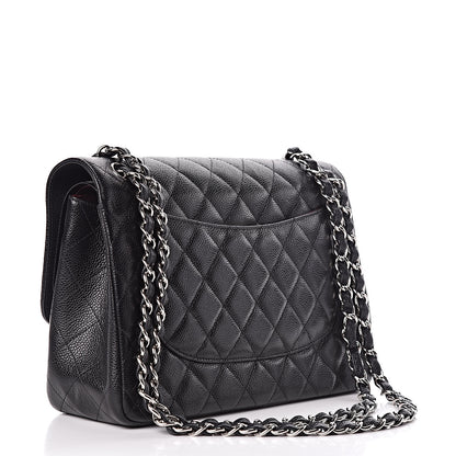 Chanel Caviar Quilted Jumbo Double Flap Black 3 of 12