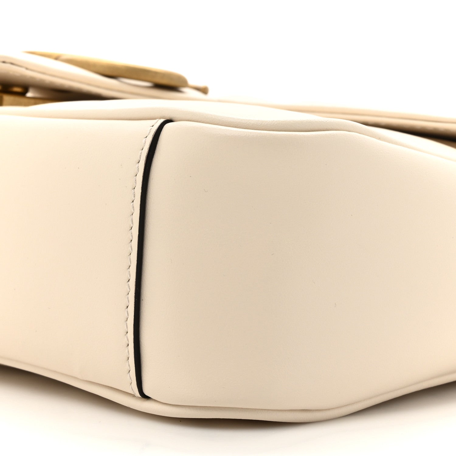 Gucci Calfskin Matelasse Small GG Marmont Shoulder Bag White 9 of 10