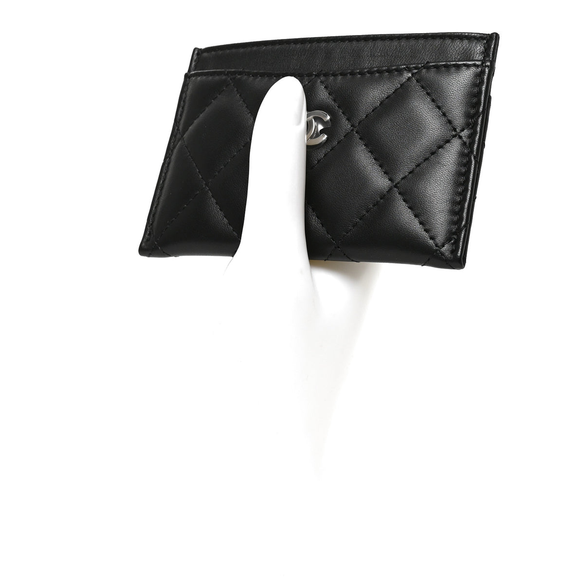 Chanel Lambskin Quilted Card Holder Black 2 of 9