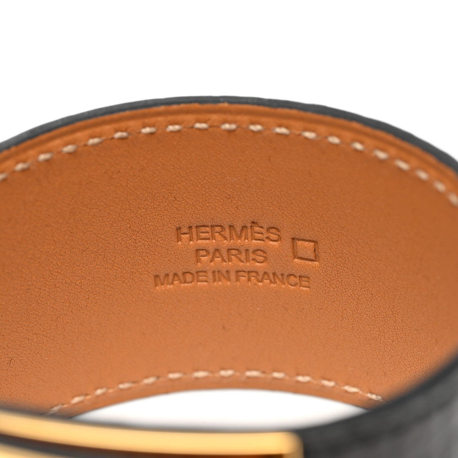 Hermes Shiny Alligator Kelly Dog Bracelet S Black 4 of 6