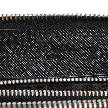 Prada Saffiano Zip Around Wallet Nero Black 7 of 9