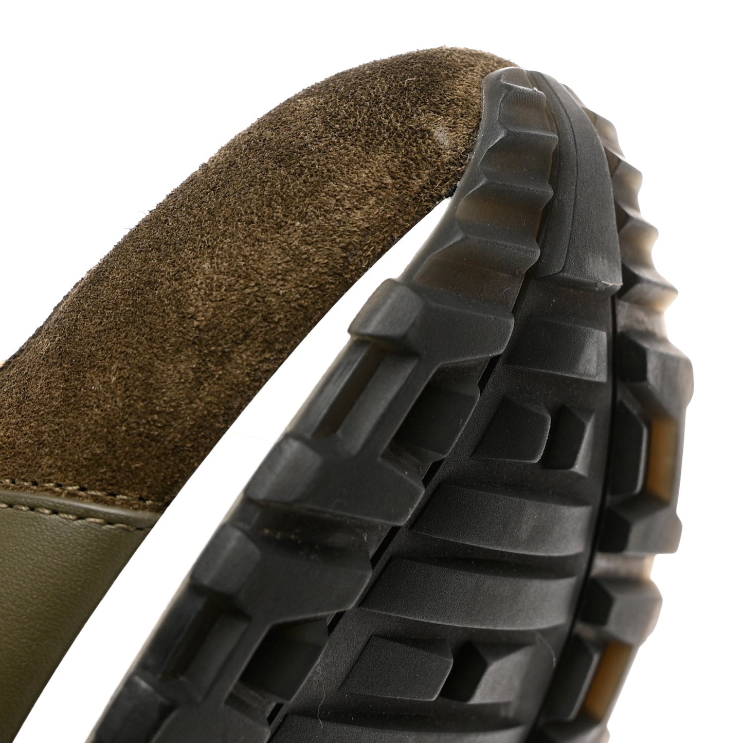 Suede Monogram Run Away Sneakers 40 Khaki Multicolor