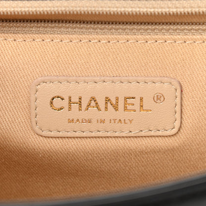 Chanel Glazed Calfskin Quilted Large Boy Flap Black 6 of 10