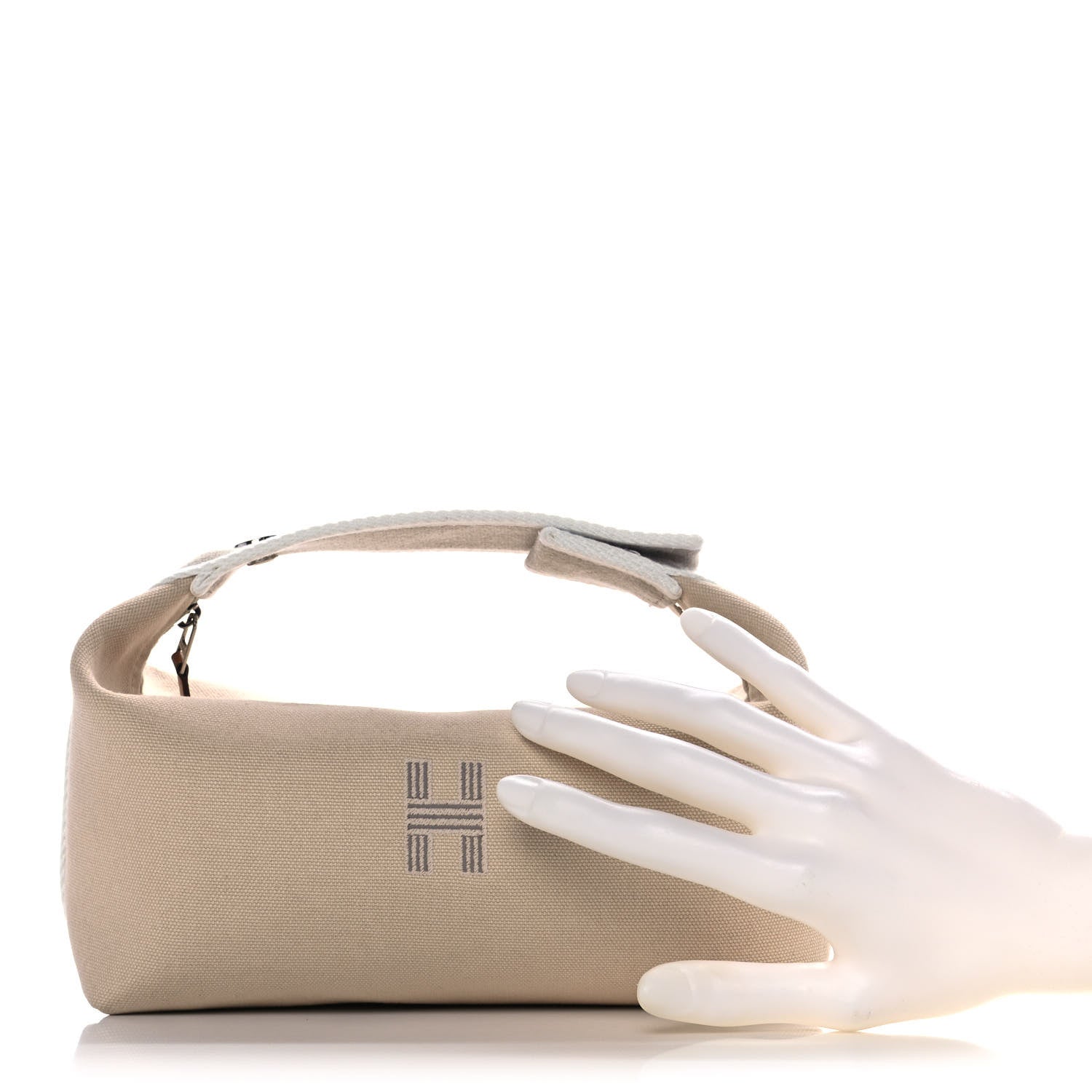 Hermes Canvas Small Bride-A-Brac Pouch Natural 2 of 12