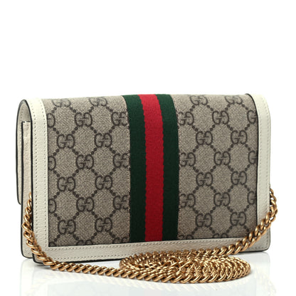 Gucci GG Supreme Monogram Web Queen Margaret Chain Wallet White 2 of 4