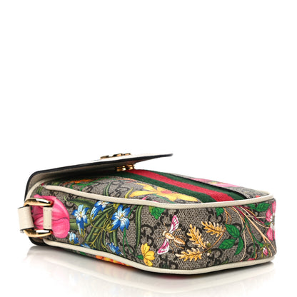 Gucci GG Supreme Monogram Flora Web Ophidia Phone Crossbody Bag White 3 of 8