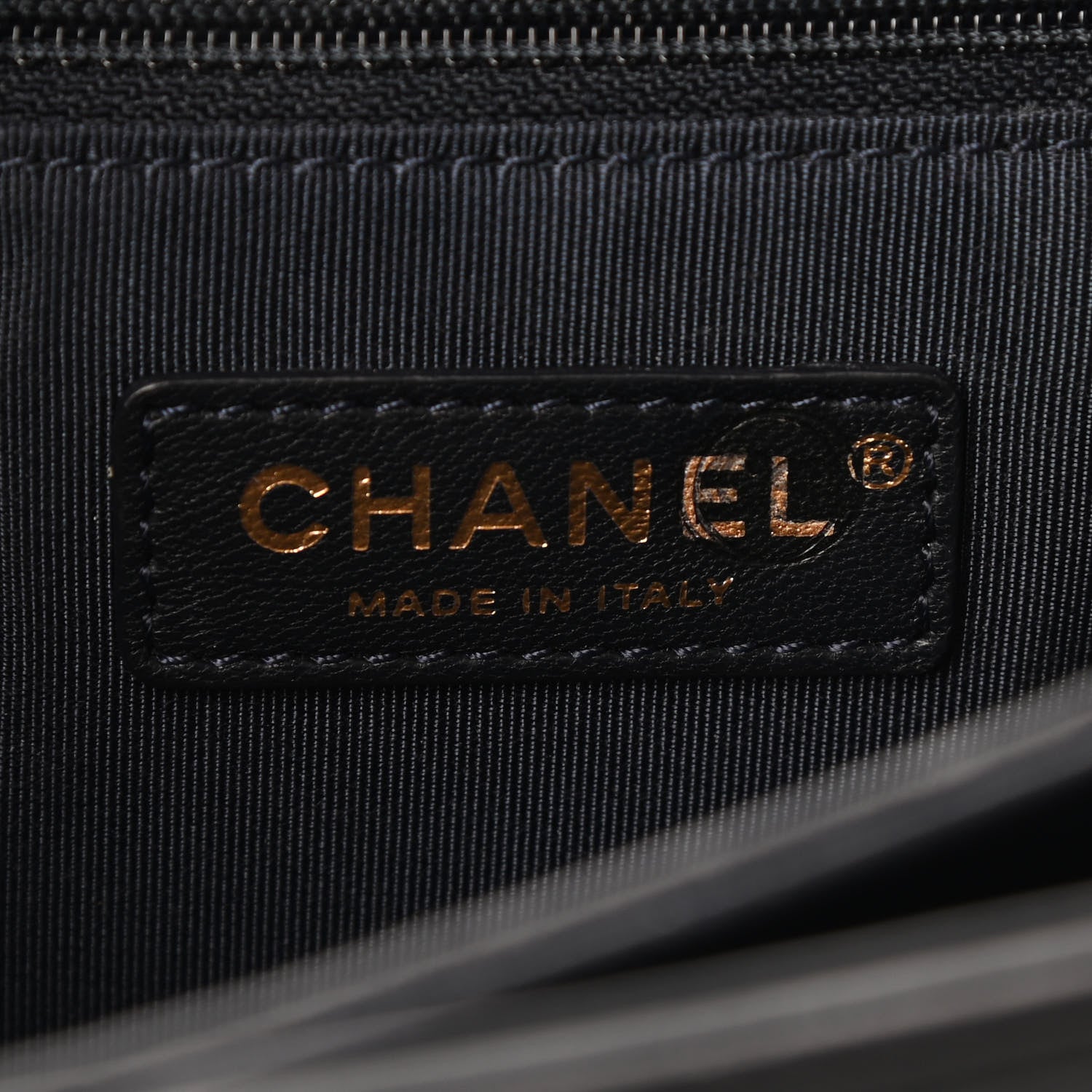 Chanel Calfskin Stitched Straight Lines Flap Navy 5 of 6