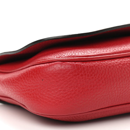 Gucci Pebbled Calfskin Medium Soho Flap Crossbody Tabasco Red 10 of 13
