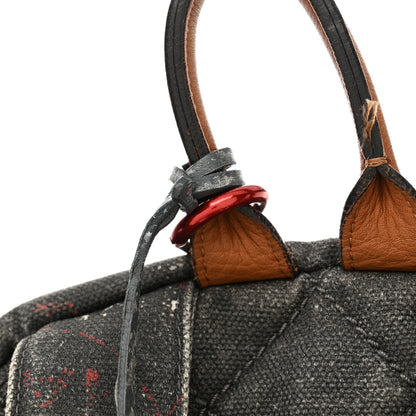 Chanel Graffiti Printed Canvas Medium Backpack Black 13 of 17