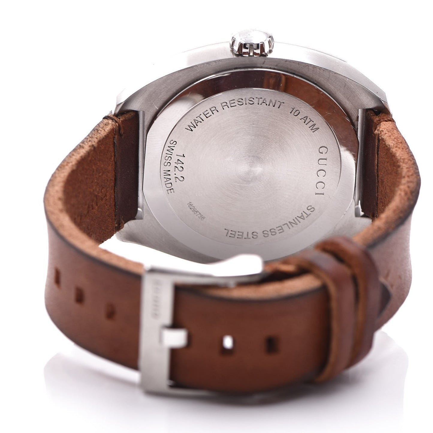 Stainless Steel Calfskin 44mm GG2570 Toscano Quartz Watch Black