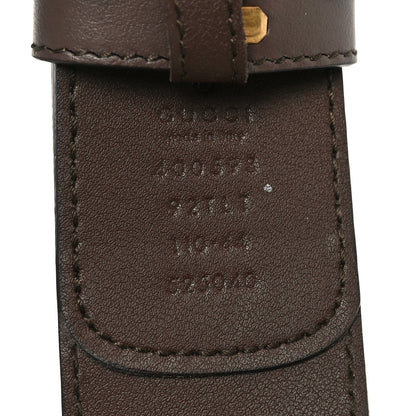 Gucci GG Supreme Monogram Matte Plutone Calfskin Double G 40mm Belt 110 44 Beige Ebony New Acero 4 of 4