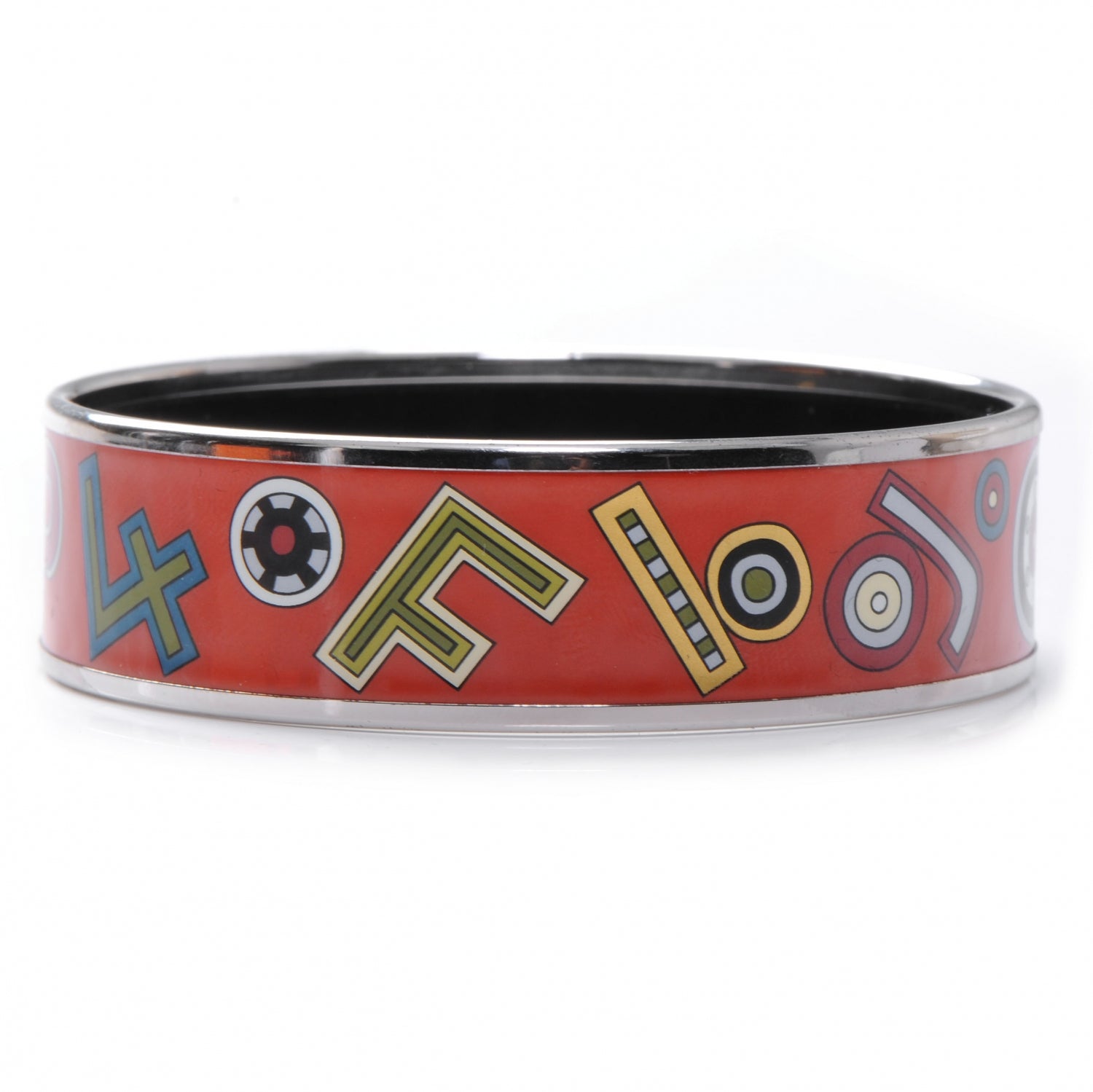 Hermes Enamel Printed Wide Tohu Bohu Bracelet 65 5 of 6