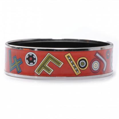 Hermes Enamel Printed Wide Tohu Bohu Bracelet 65 5 of 6